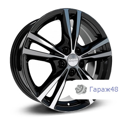 Skad Melburn R17 / 7J PCD 5x114.3 ET 50 ЦО 67.1 Литые Черный с полированной лицевой поверхностью